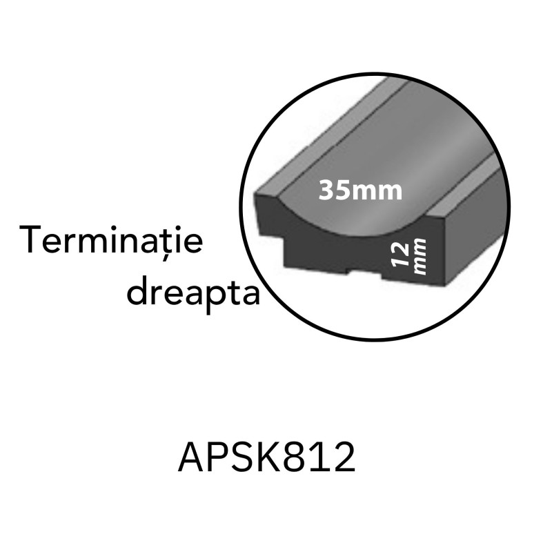 Terminatie APSK812 - R riflaj dreapta 35x2800x12mm
