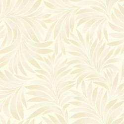 Tapet Frunze Tropicale, crem deschis perlat.