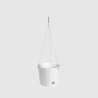 Ghiveci decorativ cu lanț 21.9cm 25.6cm alb