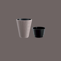 Ghiveci Decorativ de Flori Rotund Sandy 18-37L 39x43.6cm Cafeniu