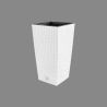 Ghivece decorative de flori, Prosperplast, Rato, imitatie ratan, patrat, 22.5x22.5x42.1 cm