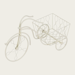 Suport metalic pentru ghiveci flori,model bicicleta, 52x22x32 cm