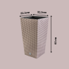 Ghiveci decorativ de flori, Prosperplast, Rato, imitatie ratan, patrat, cafeniu, 32.5x32.5x61 cm