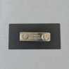 Ecuson gravat personalizat 8cmx4cm prindere cu magnet